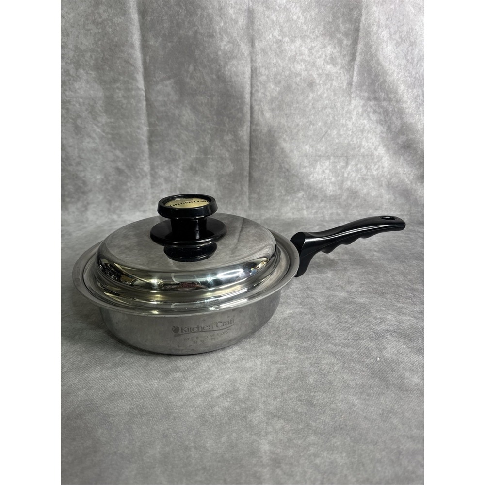 Kitchen Craft West Bend 8 Inch‎ Skillet With Lid 53095 Stainless